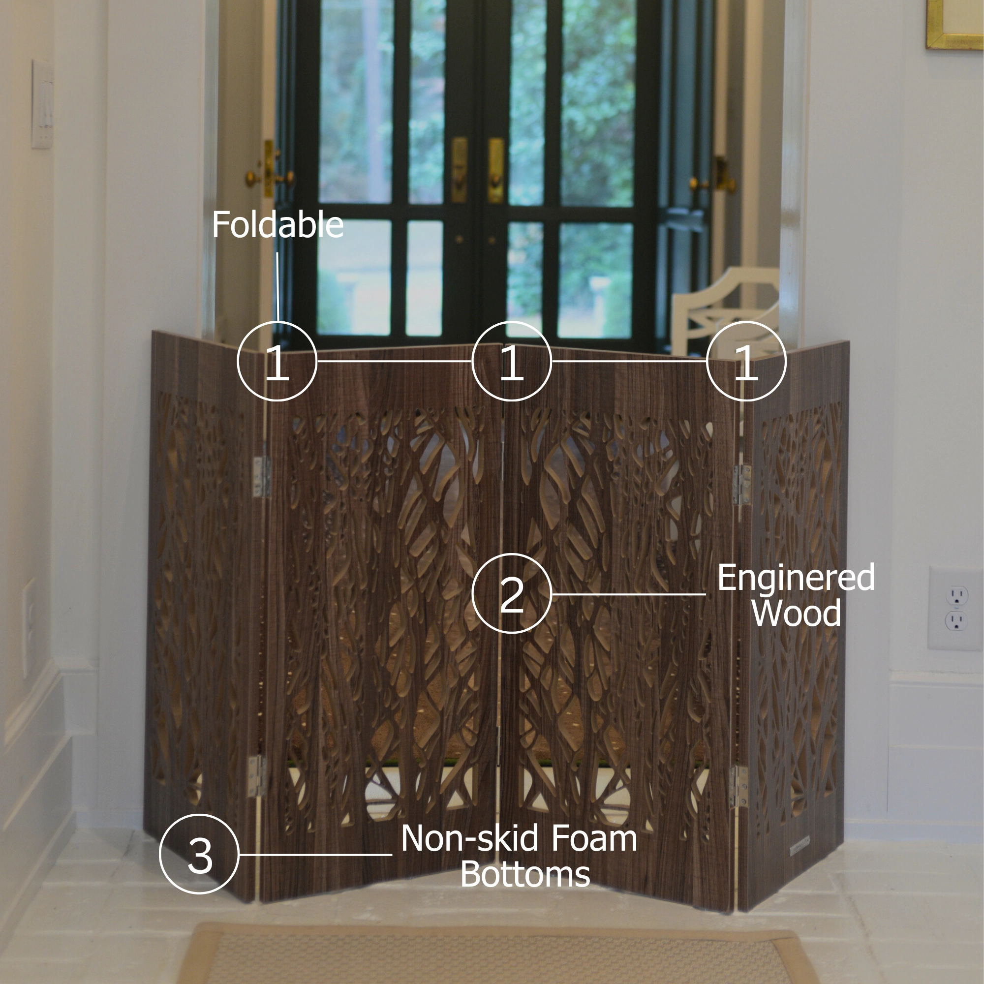 Decorative Freestanding Pet Gate (Model DFPG)