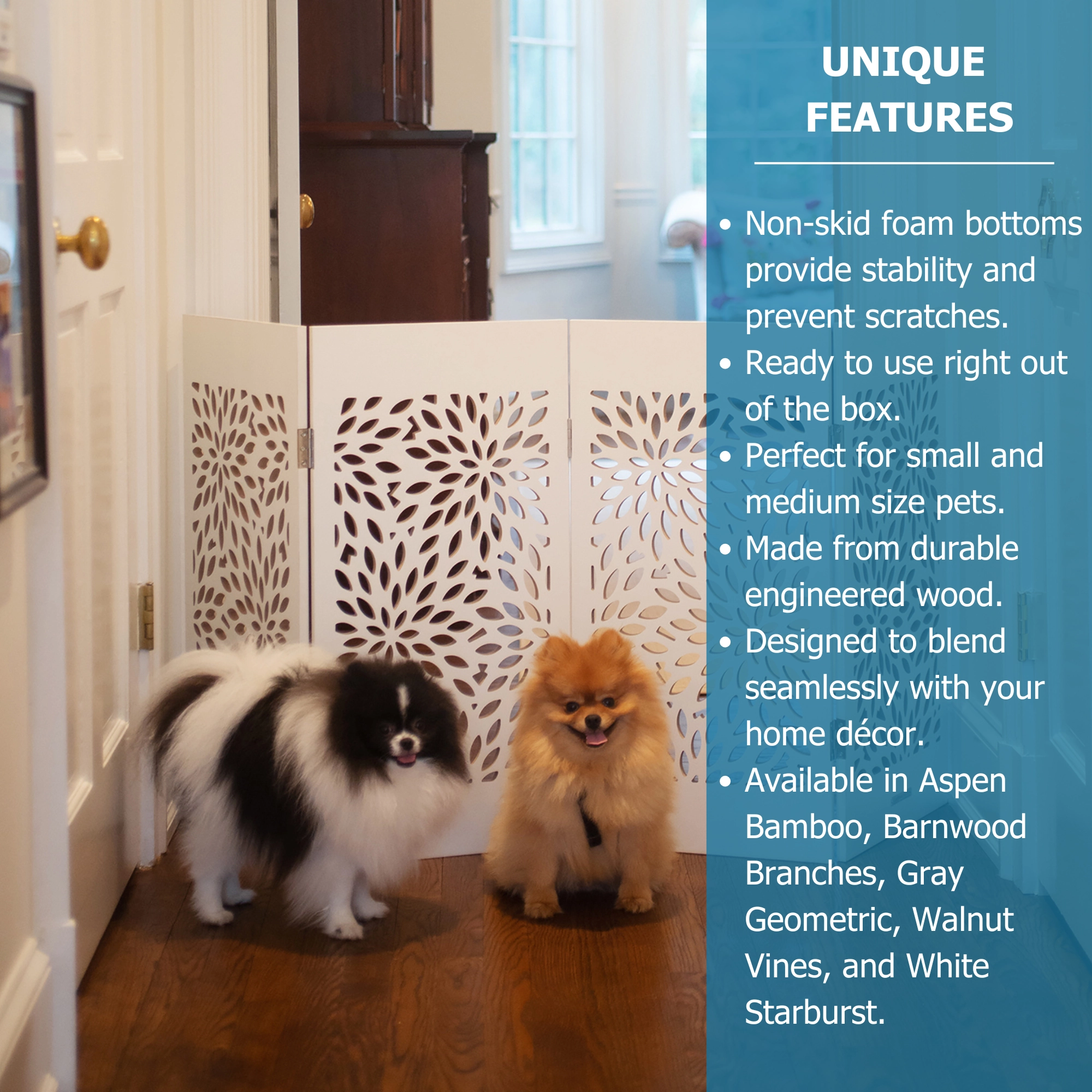 Decorative Freestanding Pet Gate (Model DFPG)
