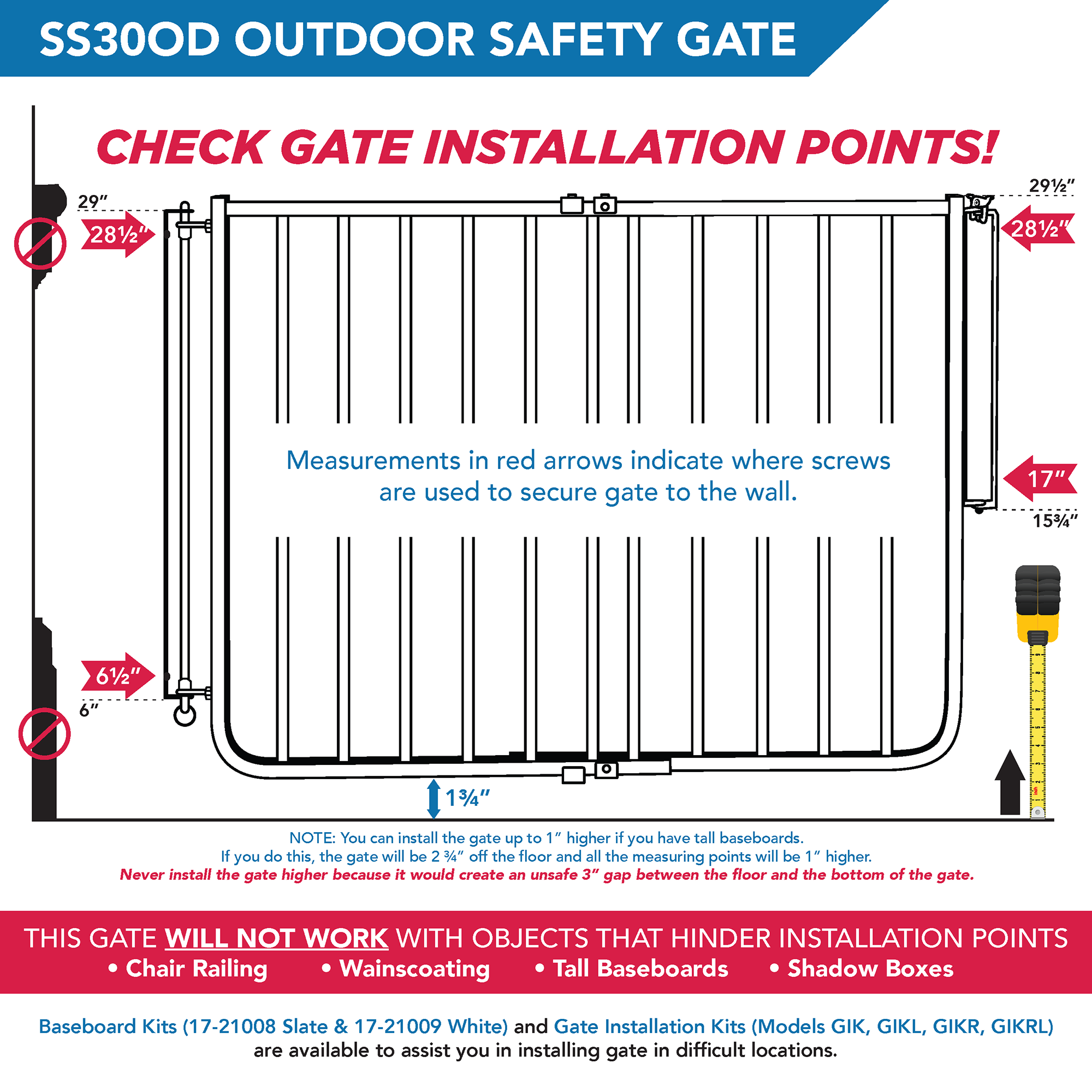 Outdoor Safety Gate (Model SS-30OD)