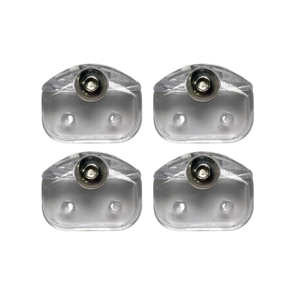 Qdos Crystal Hardware Door Panel Clamps with Screws (4-Pack)